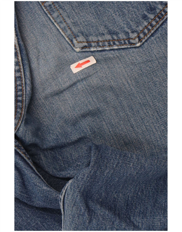 Levi's Damen 501 Distressed Straight Jeans W31 L32 Blaue Baumwolle
