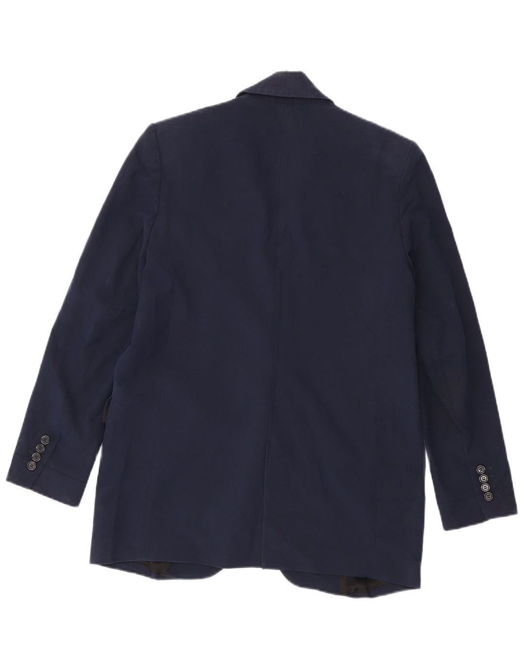 Zara Damen 1-Knopf-Blazerjacke UK 6 XS Marineblau Polyester