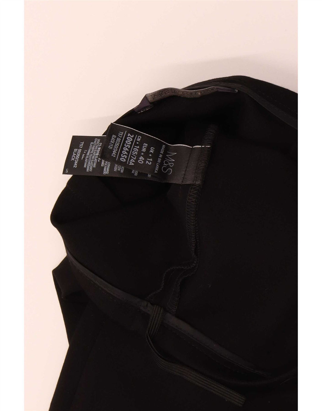 Marks & Spencer Damen Bleistiftrock UK 12 Medium W30 Schwarze Viskose