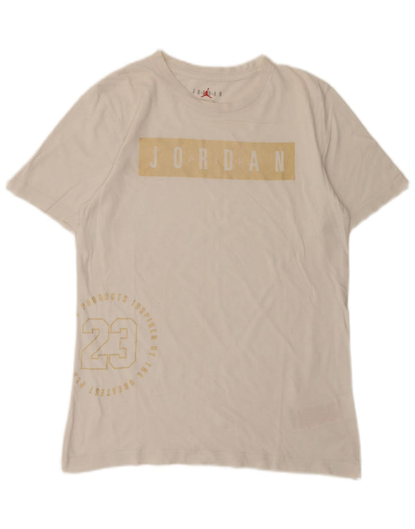 Jordan T-Shirt mit Grafik für Jungen, 13–14 Jahre, XL, weiße Baumwolle