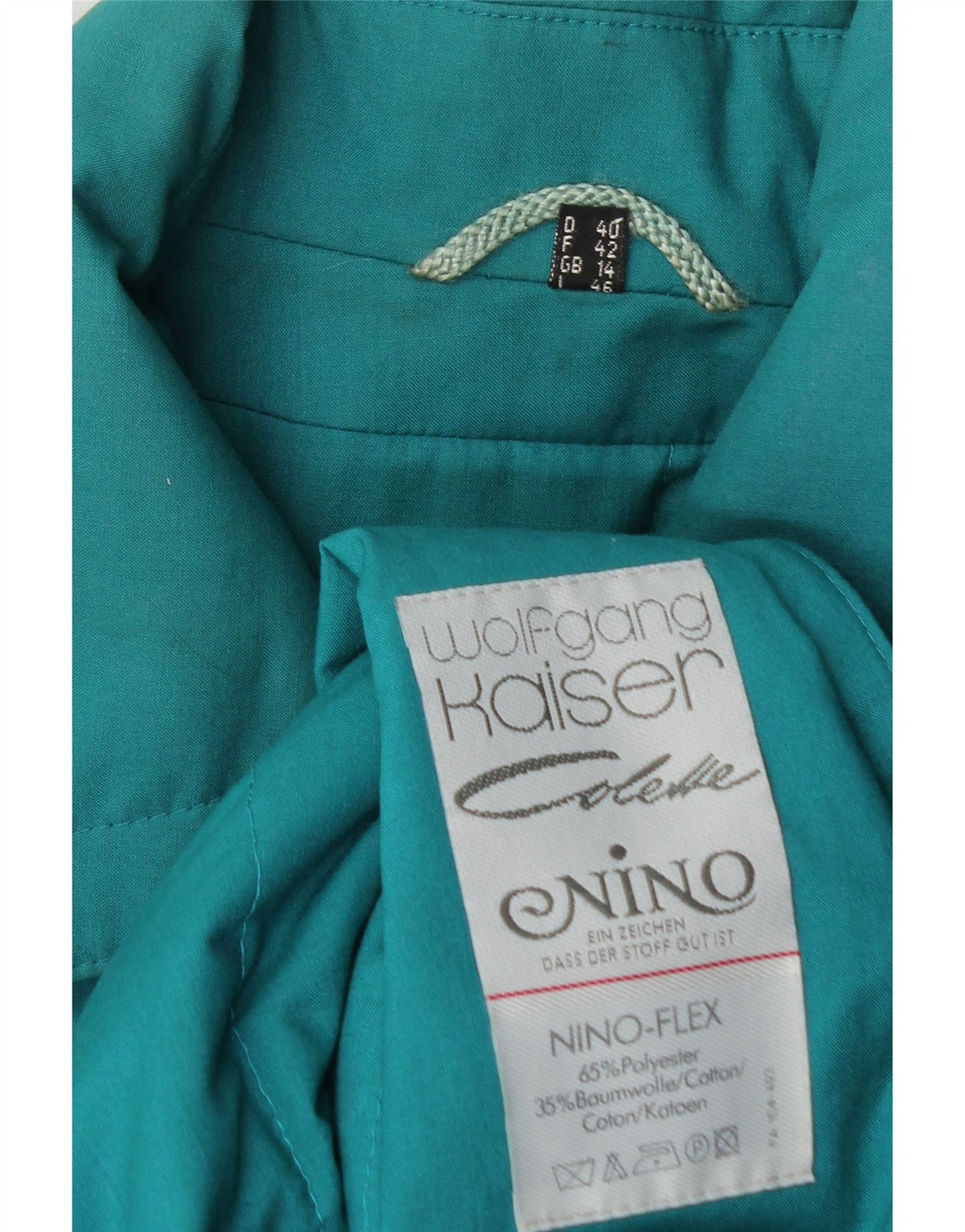 NINO Damen Trenchcoat UK 14 Large Türkis Polyester