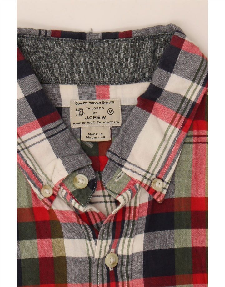 J. CREW Mens Short Sleeve Shirt Medium Multicoloured Plaid Cotton Vintage J. Crew and Second-Hand J. Crew from Messina Hembry 