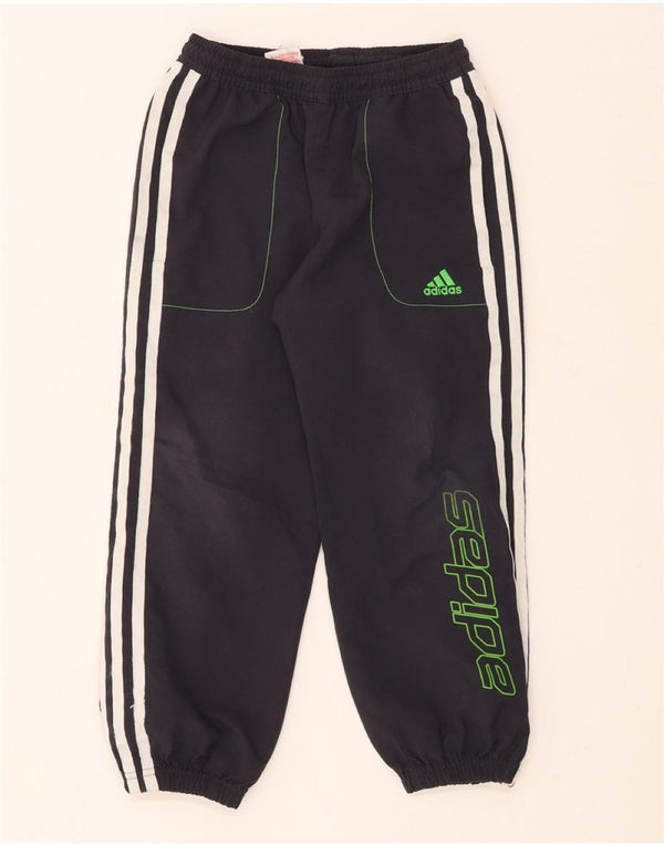 ADIDAS Boys Graphic Tracksuit Trousers Joggers 5-6 Years  Navy Blue