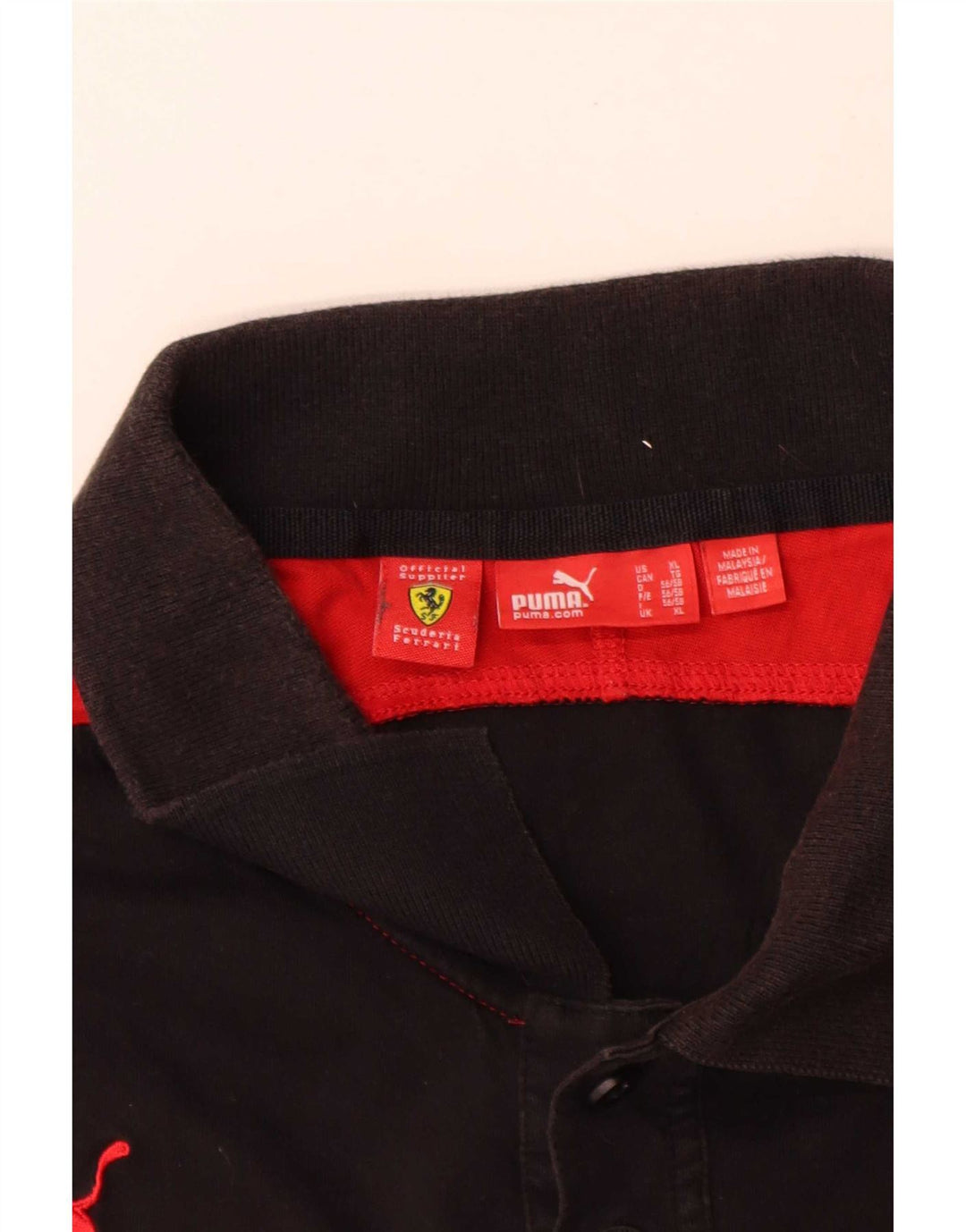 Puma Herren Ferrari Poloshirt XL Schwarz Farbblock