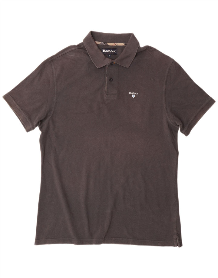 Barbour Herren Poloshirt XL Grau Baumwolle
