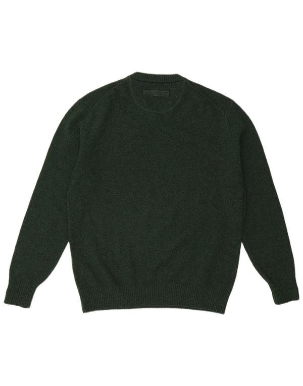 CAMEL ACTIVE Mens V-Neck Jumper Sweater Large Green Wool