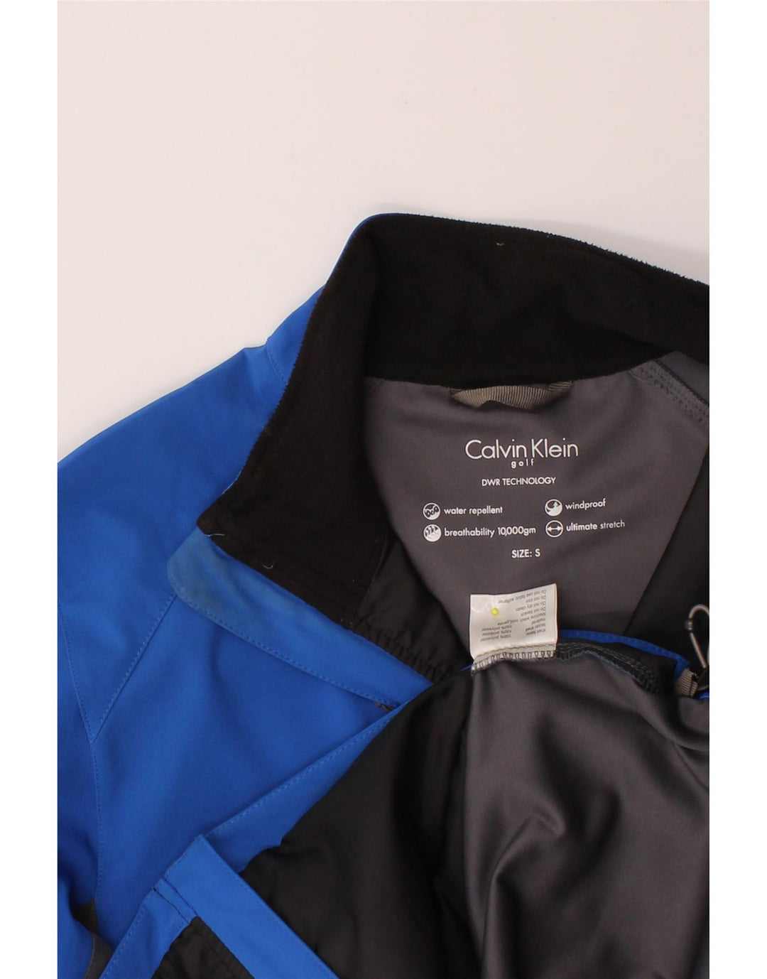 CALVIN KLEIN JEANS Mens Tracksuit Top Jacket Small Blue Colourblock Vintage Calvin Klein Jeans and Second-Hand Calvin Klein Jeans from Messina Hembry 