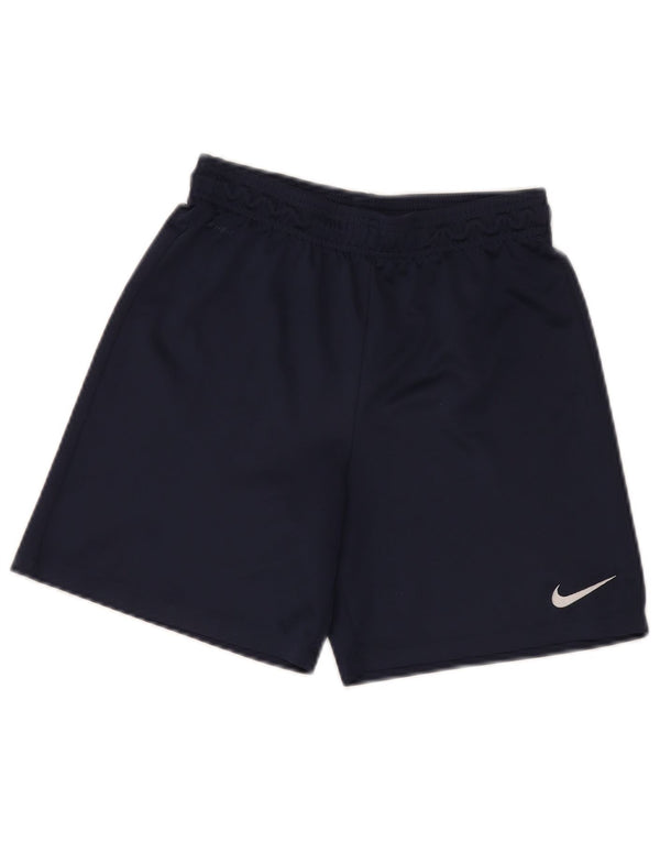 Nike Dri Fit Sportshorts für Jungen, 12–13 Jahre, groß, marineblaues Polyester