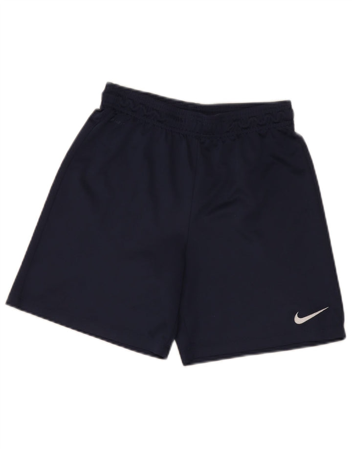 Nike Dri Fit Sportshorts für Jungen, 12–13 Jahre, groß, marineblaues Polyester