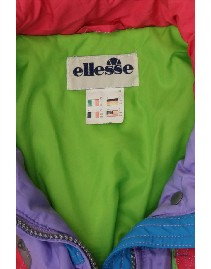 Ellesse Damen-Skioverall IT 44 Mittelviolettes Farbblock-Polyester