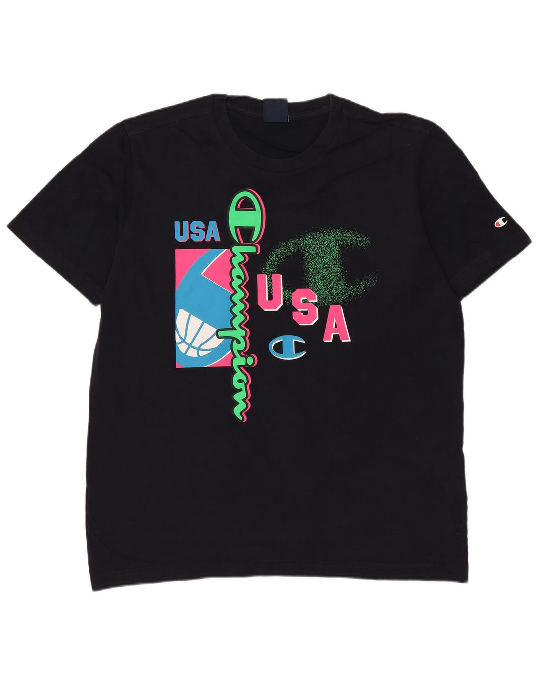 Champion Herren-T-Shirt mit Grafik, mittlere Marineblau-Baumwolle