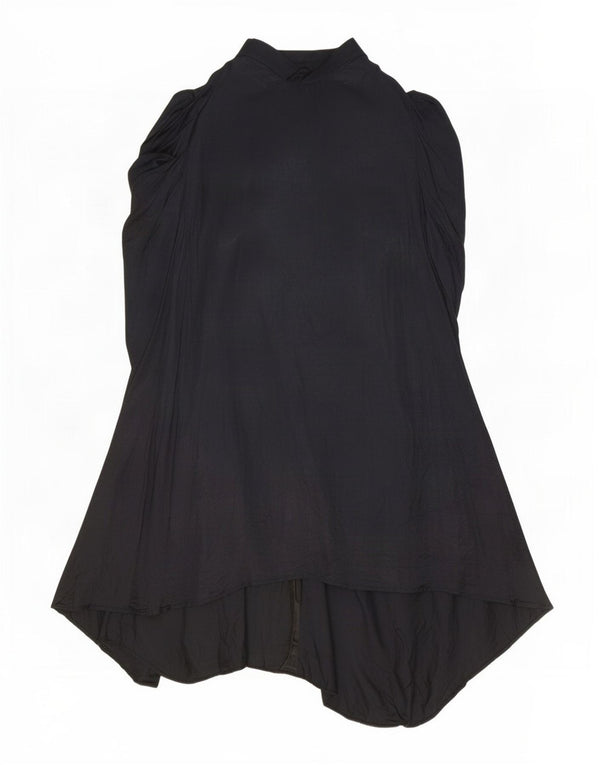 Vintage Damen Poncho Zeltkleid Einheitsgröße Schwarz