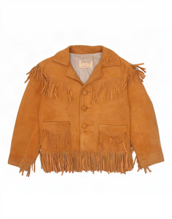 Quilon Western-Wildlederjacke für Jungen, 5–6 Jahre, Beige