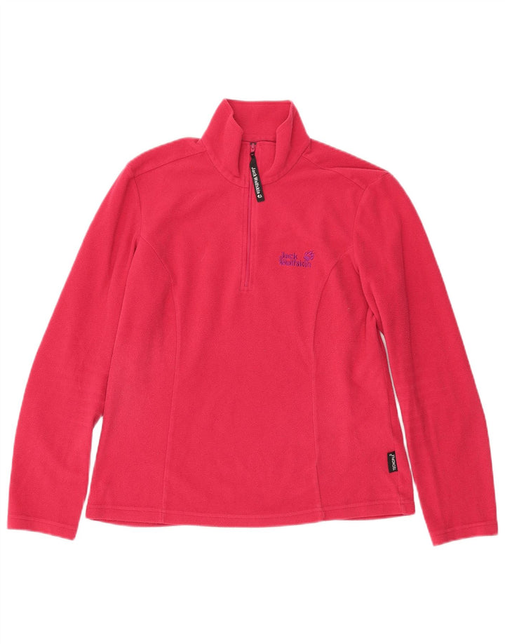 Jack Wolfskin Damen-Fleecepullover mit Reißverschluss, UK 12/14, Mittelrosa, Polyester