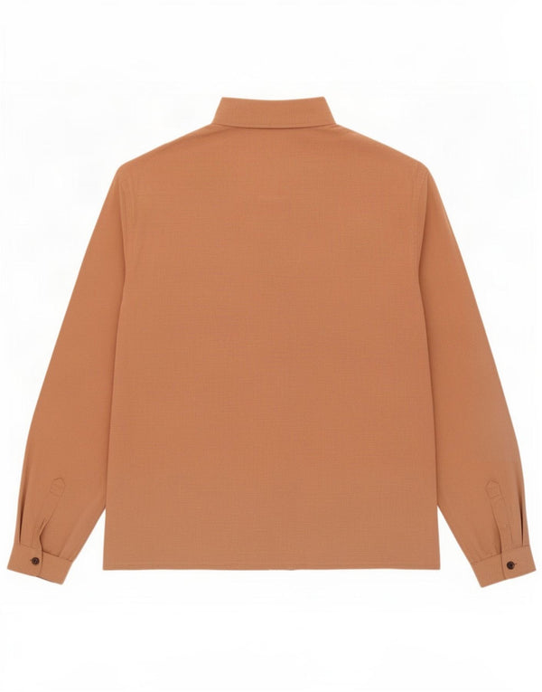 Alberto Aspesi Damen Hemdbluse IT 42 Mittelbraune Seide