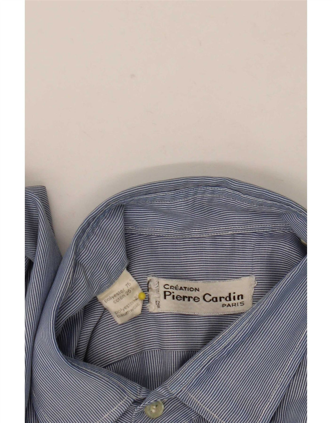 Pierre Cardin Herrenhemd Mittelblaues Nadelstreifen-Polyester
