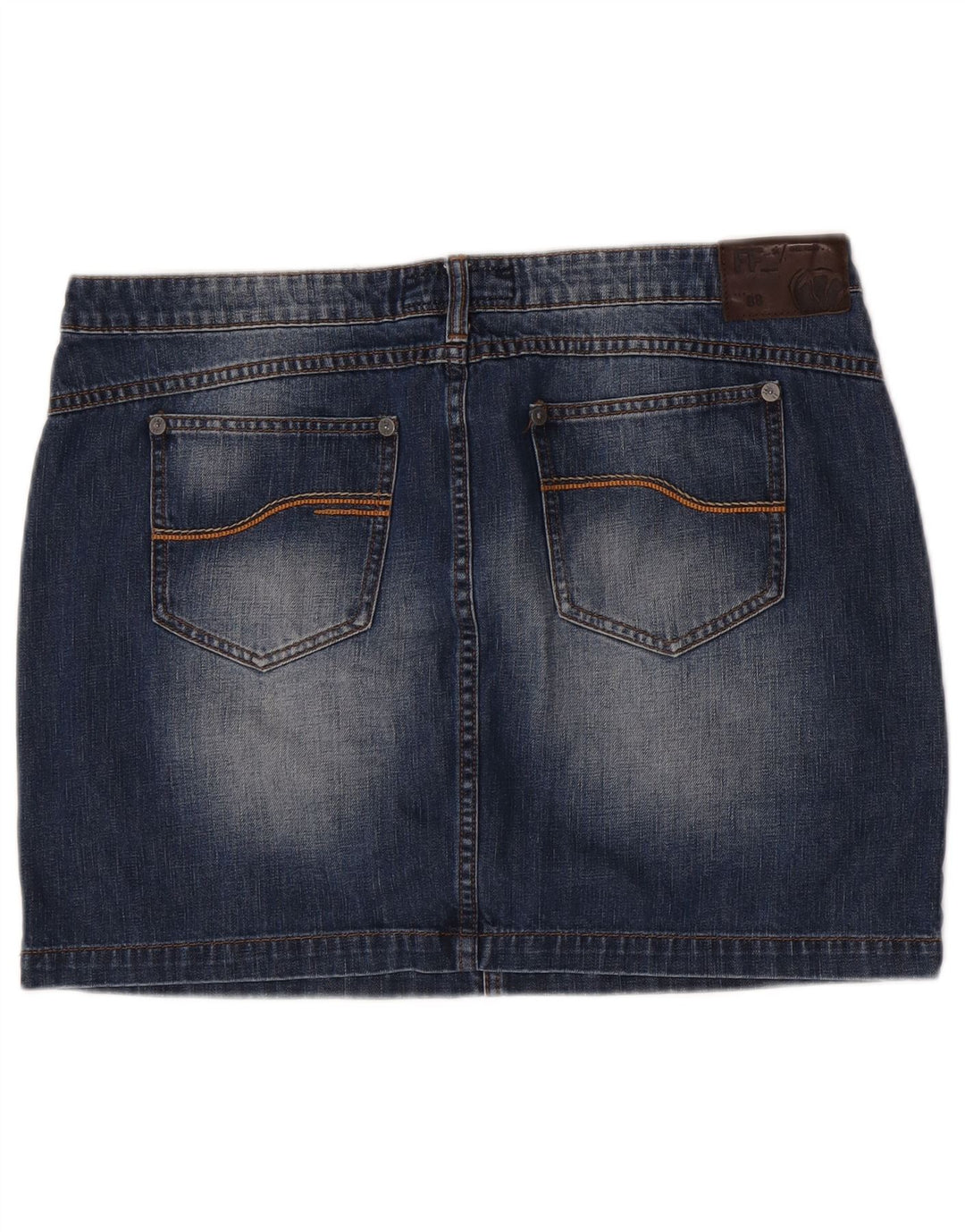 Fat Face Damen-Denim-Mini-Cargorock W36 XL, blaue Baumwolle