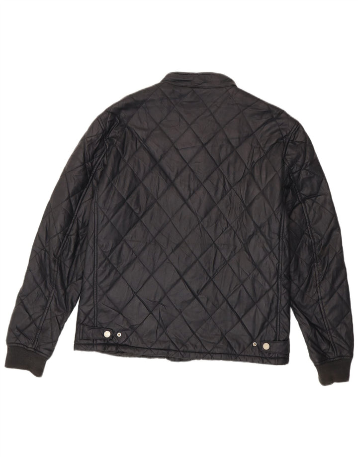 Zara Herren Steppjacke UK 42 XL Schwarz Polyester