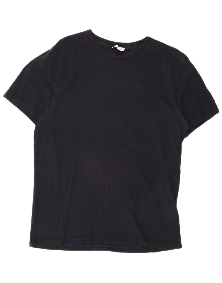 Reiss Herren T-Shirt Top Large Schwarz Baumwolle