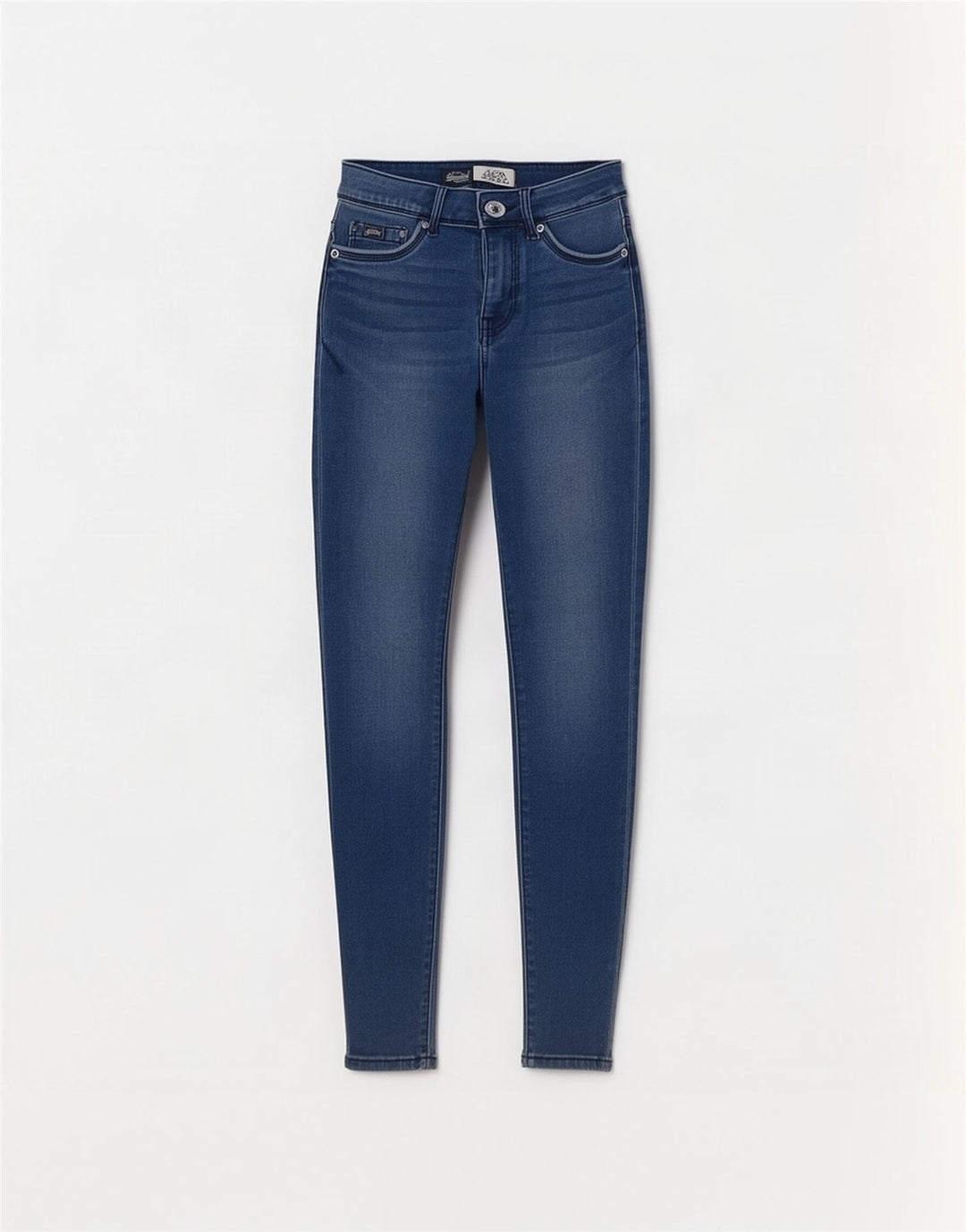 Superdry Damen Alexia Jegging Jeans W27 L32 Blaue Baumwolle