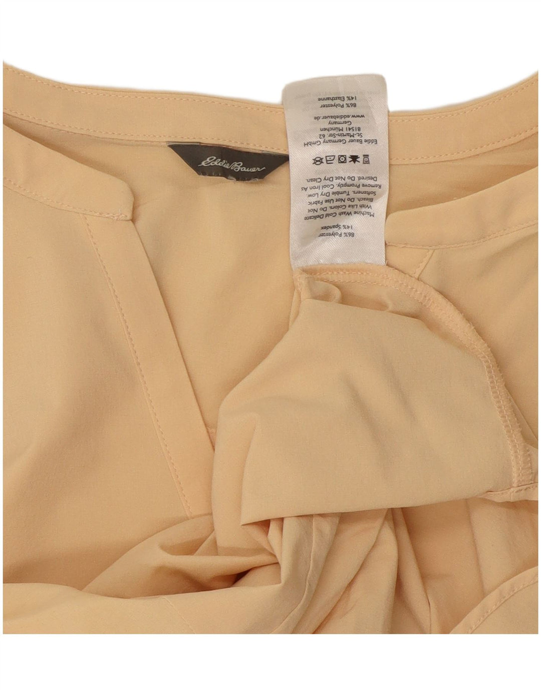 EDDIE BAUER Damen ärmelloses Blusenoberteil UK 18 XL Beige Polyester