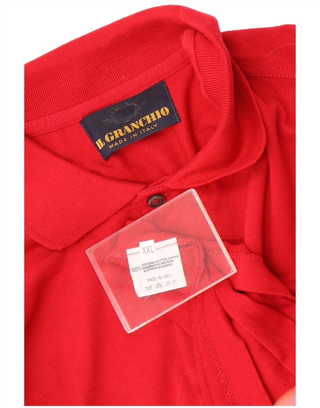 Il Granchio Herren Langarm-Poloshirt 2XL Rot