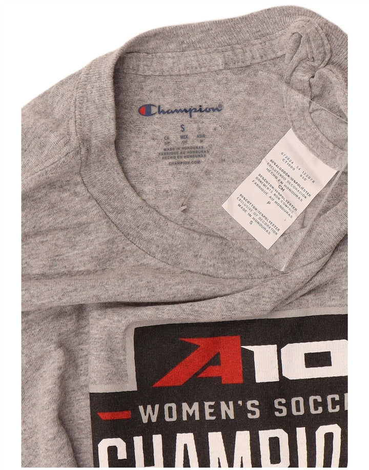 CHAMPION Mens Graphic T-Shirt Top Small Grey Cotton
