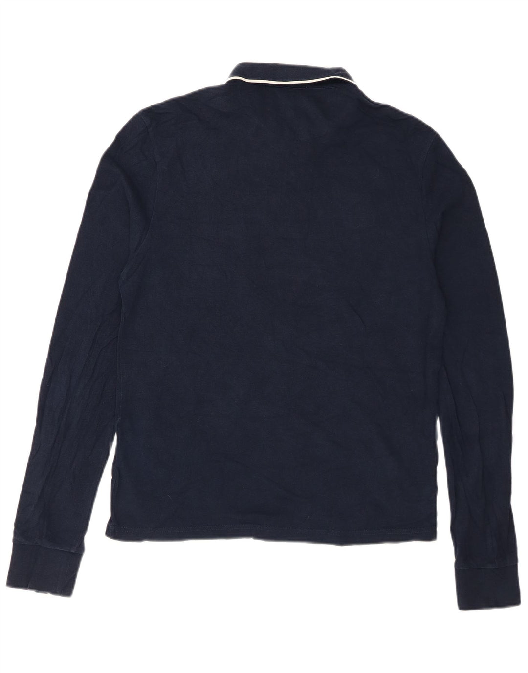 PENGUIN Herren Heritage Langarm-Slim-Fit-Poloshirt in mittlerem Marineblau