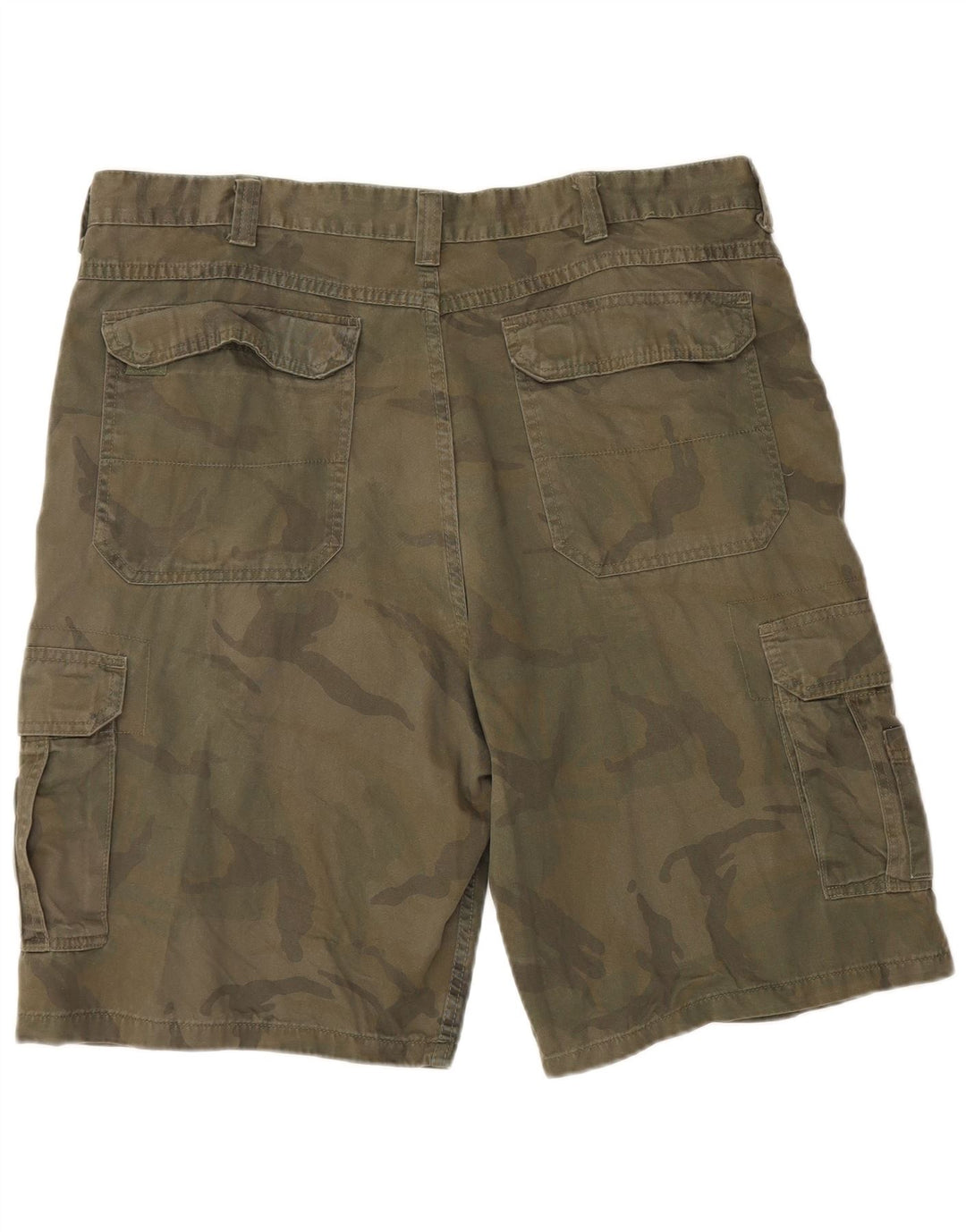 Wrangler Herren Cargoshorts W38 XL Khaki Camouflage Baumwolle