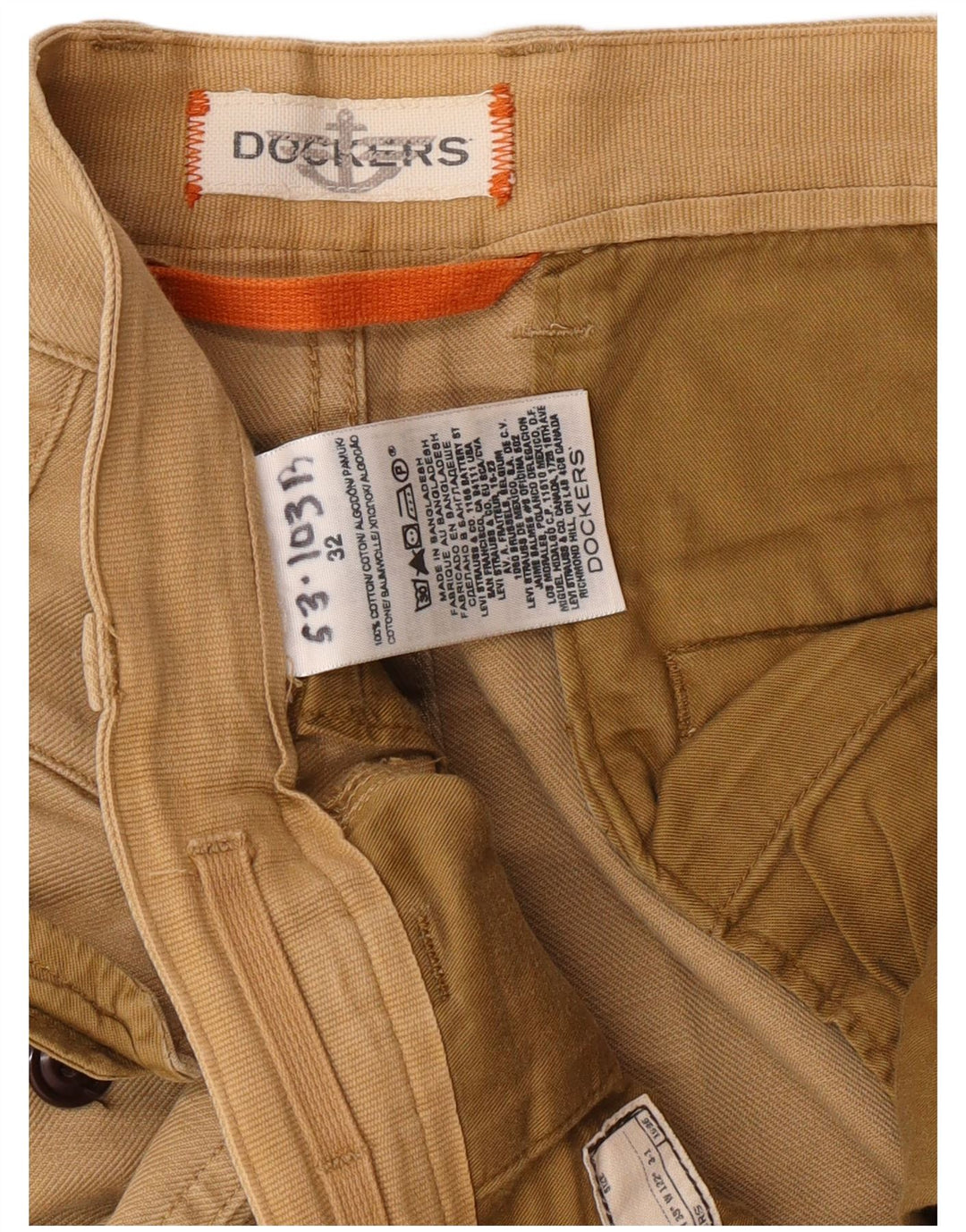 DOCKERS Herren Cargoshorts W32 Mittelbeige Baumwolle