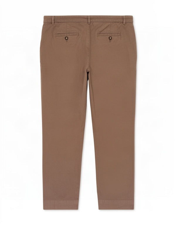 Fat Face Damen gerade verkürzte Hose UK 12 Medium W34 L25 Grau Baumwolle