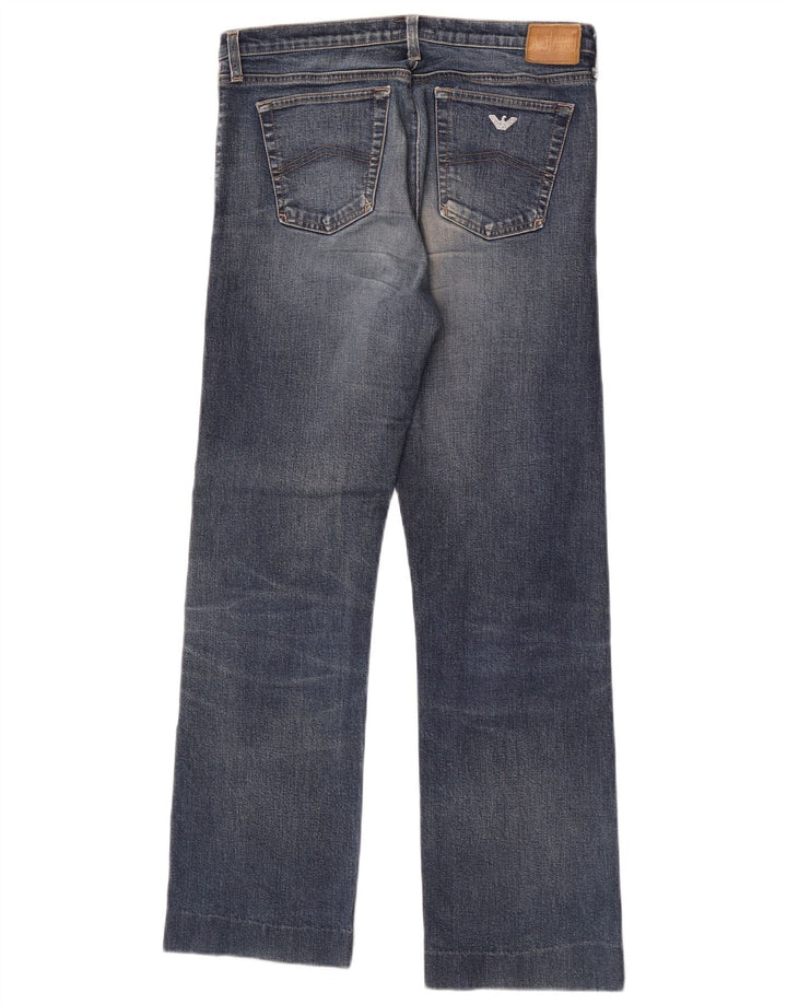 Armani Damen Straight Jeans W29 L29 Blaue Baumwolle