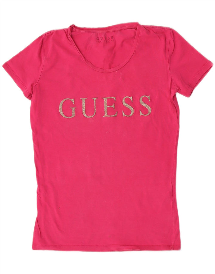 Guess Grafik-T-Shirt für Damen, Gr. 8, Rosa