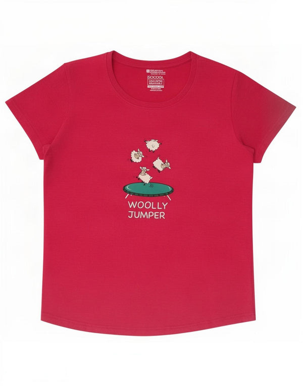 Mountain Warehouse IsoCool Grafik-T-Shirt-Oberteil für Damen, UK 16, Größe L, Rosa