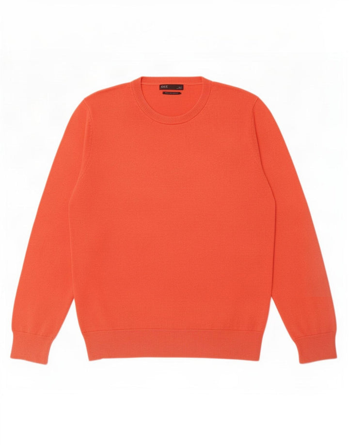 Marks & Spencer Herren-Pullover mit Rundhalsausschnitt, Größe L, Orange