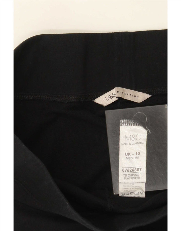 Marks & Spencer Damen-Trainingshose, UK-Größe 10, Größe S, Schwarz, Baumwolle
