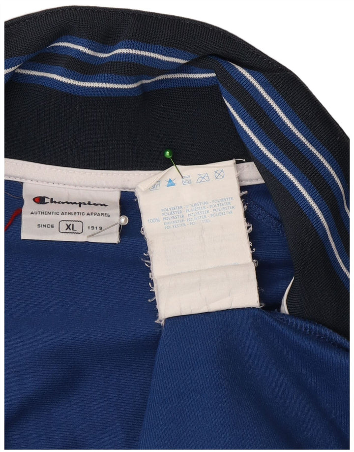 Champion Herren-Trainingsanzug-Top-Jacke XL, blaues Polyester