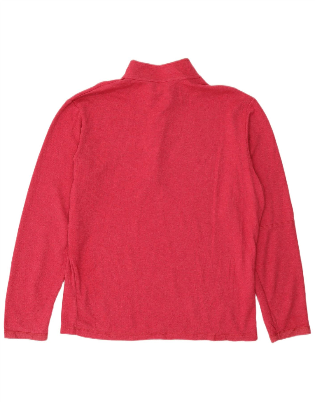 ADIDAS Herren-Pullover-Trainingsanzugoberteil mit Reißverschluss und Halsausschnitt aus mittelrosa Baumwolle