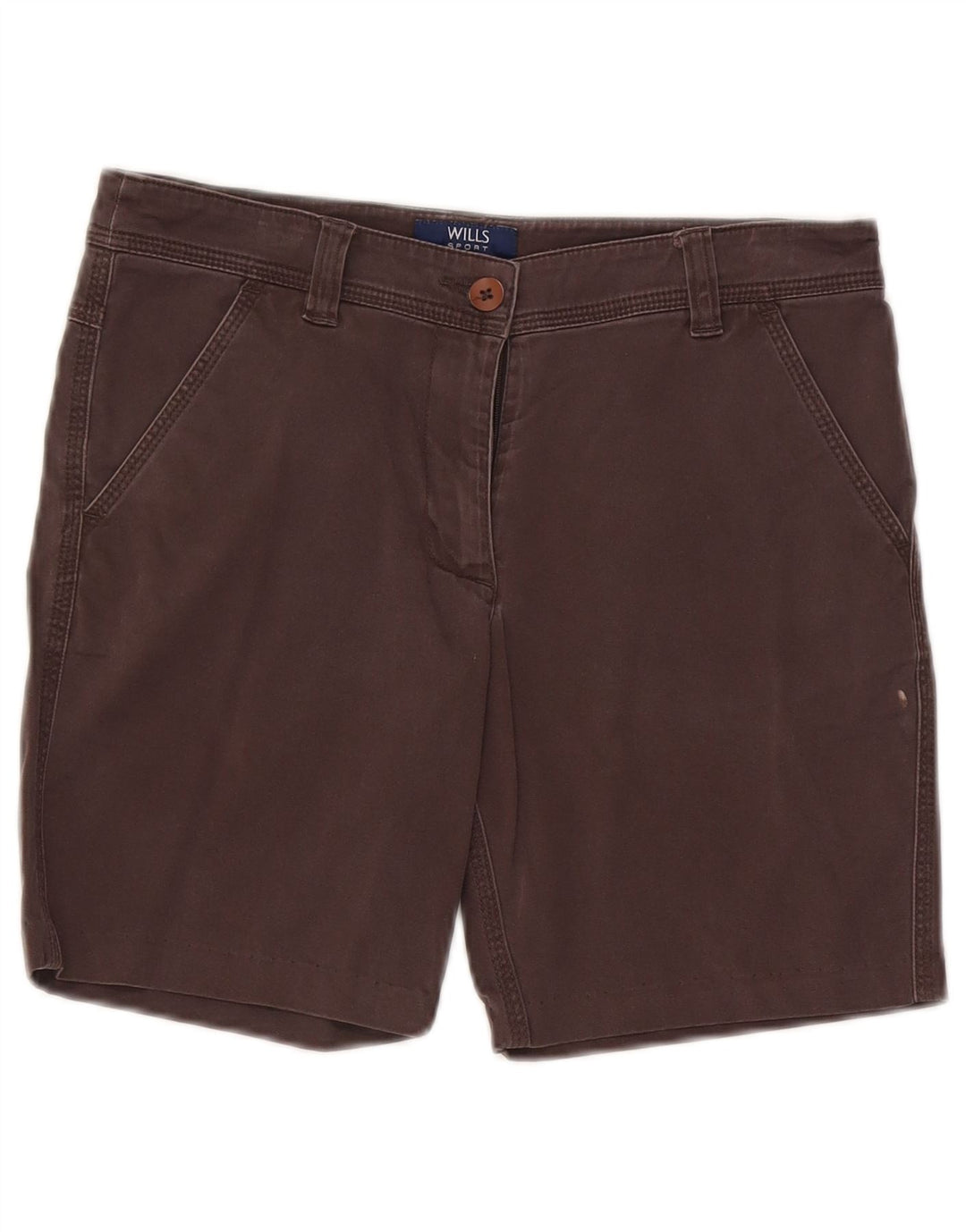 Vintage Damen Chino Shorts W28 Mittelgraue Baumwolle
