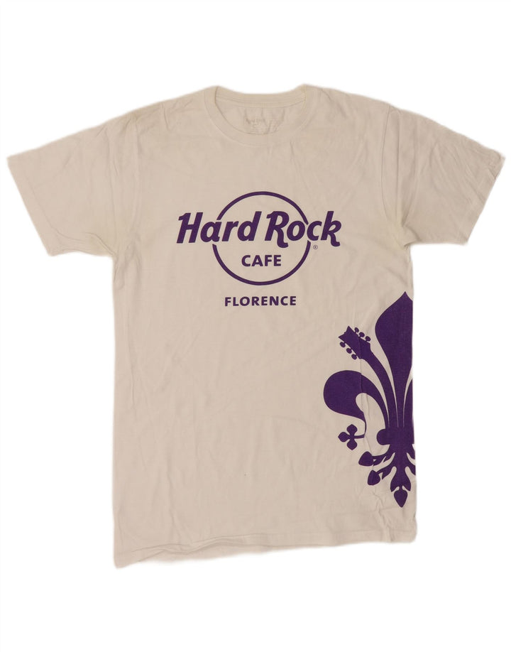 HARD ROCK CAFE Herren-T-Shirt „Florence“ mit Grafik, Größe S, Weiß, Paisleymuster