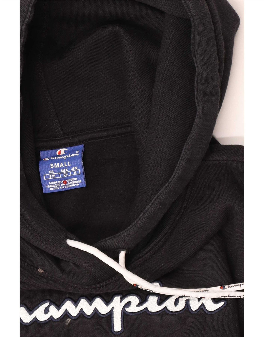 Champion Herren-Kapuzenpullover mit grafischer regulärer Passform, Größe S, Schwarz