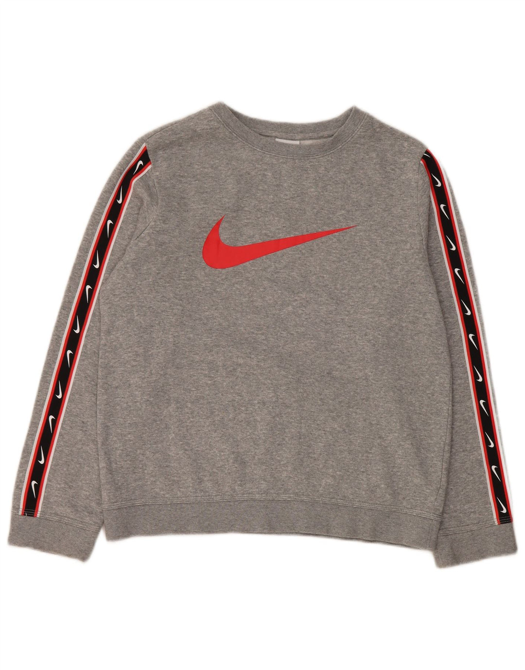 Nike Jungen-Sweatshirt mit Grafik, 12–13 Jahre, Größe L, Grau, Farbblock