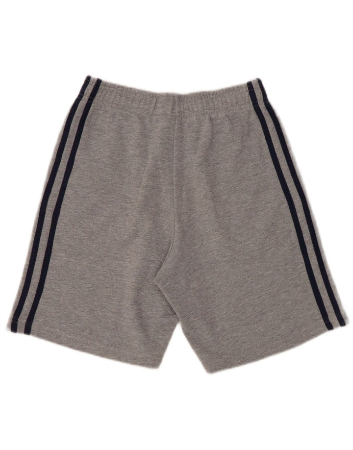 ADIDAS Damen Sportshorts UK 8 Small Graue Baumwolle
