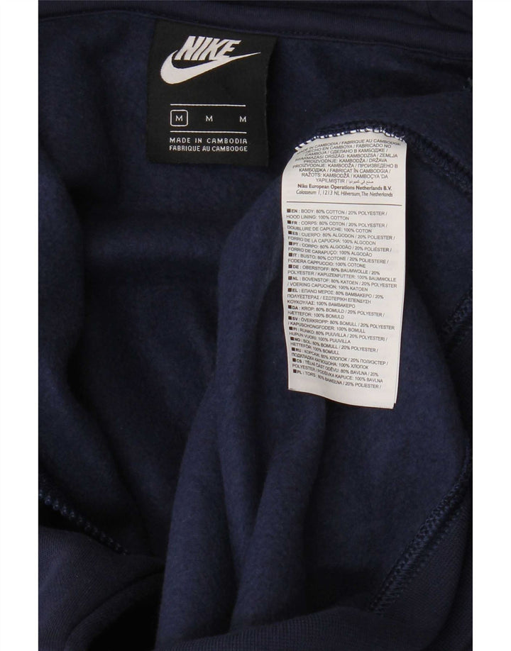Nike Herren-Kapuzenpullover mit Reißverschluss, mittelmarineblaue Baumwolle
