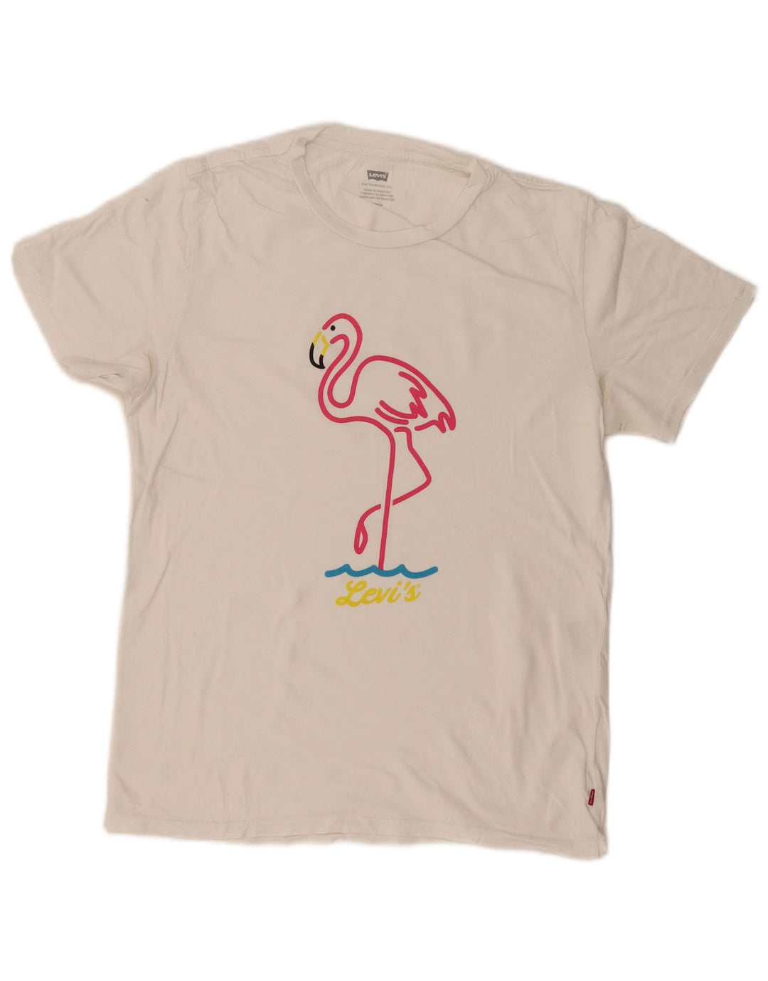 Levi's Damen-T-Shirt mit Grafik, UK 10, Größe S, Weiß