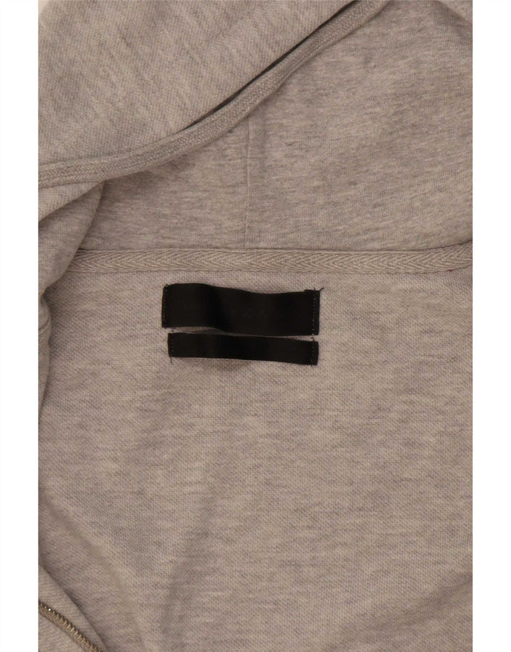 Zara Herren-Kapuzenpullover mit Reißverschluss, klein, grau meliert