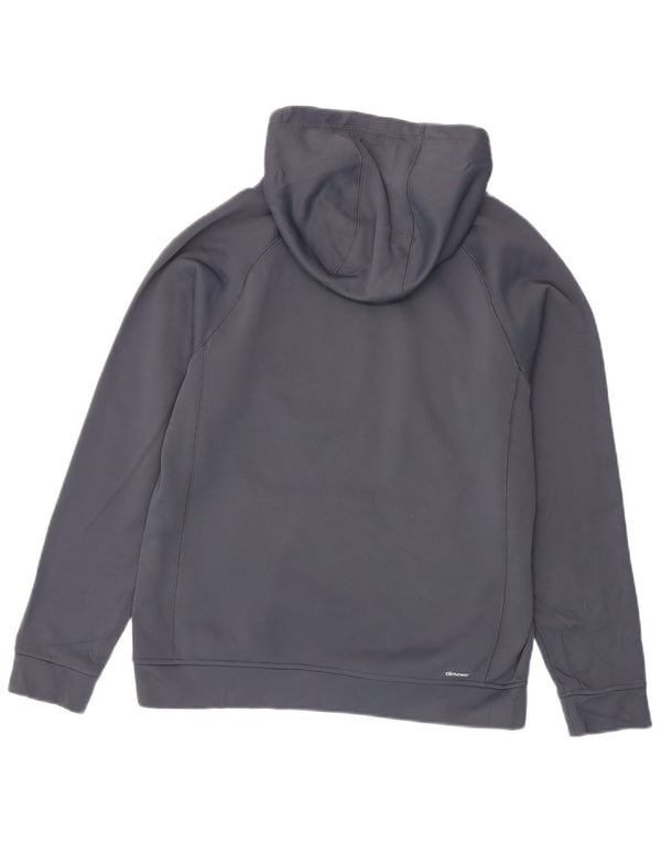 Adidas Damen Climawarm Graphic Hoodie Pullover UK 14/16 Large Grau Polyester