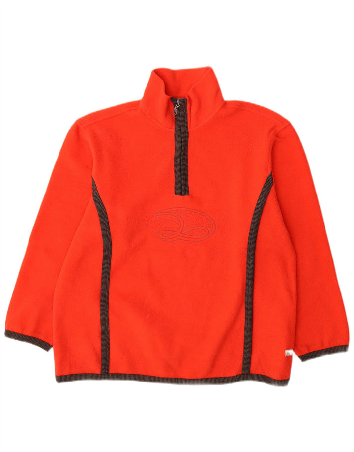 Lotto Damen-Fleecepullover mit grafischem Reißverschluss und Halsausschnitt, UK 14, Mittelorange, Polyester