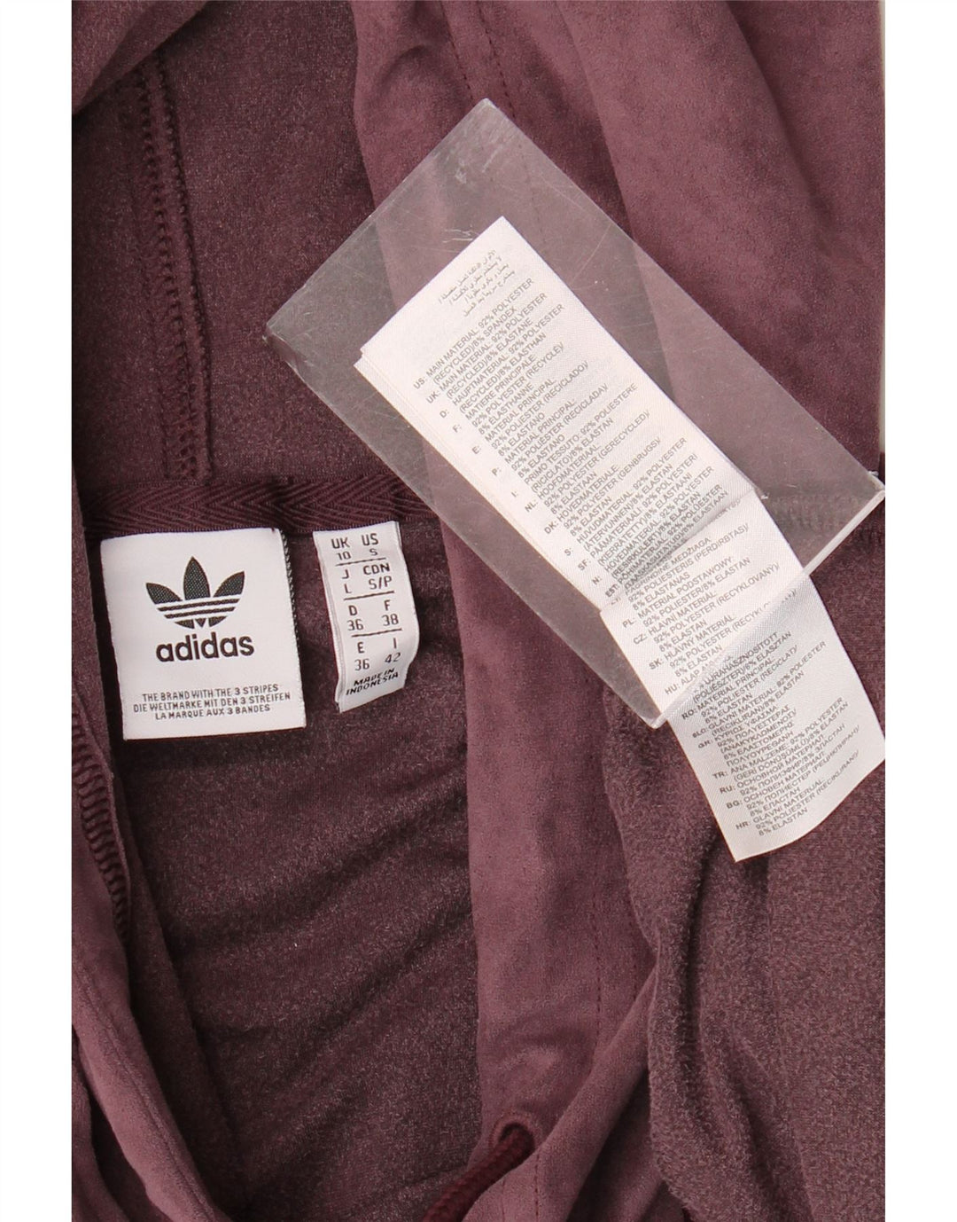 Übergroßer Damen-Kapuzenpullover aus Velours, UK 10, Größe S