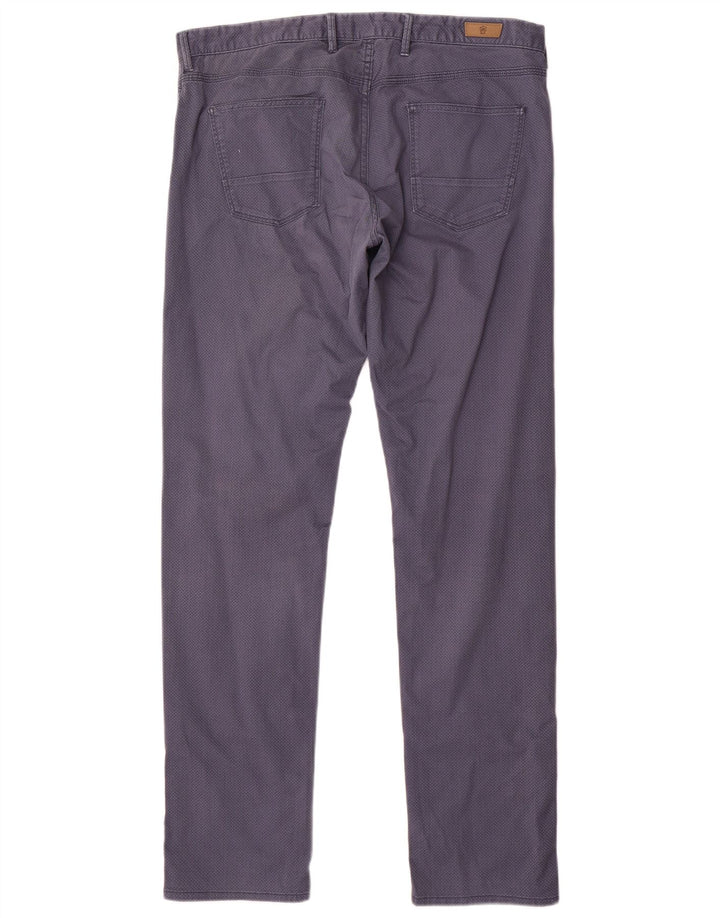 MASSIMO DUTTI Herren Freizeithose EU 44 Groß W34 L33 Marineblau gepunktet